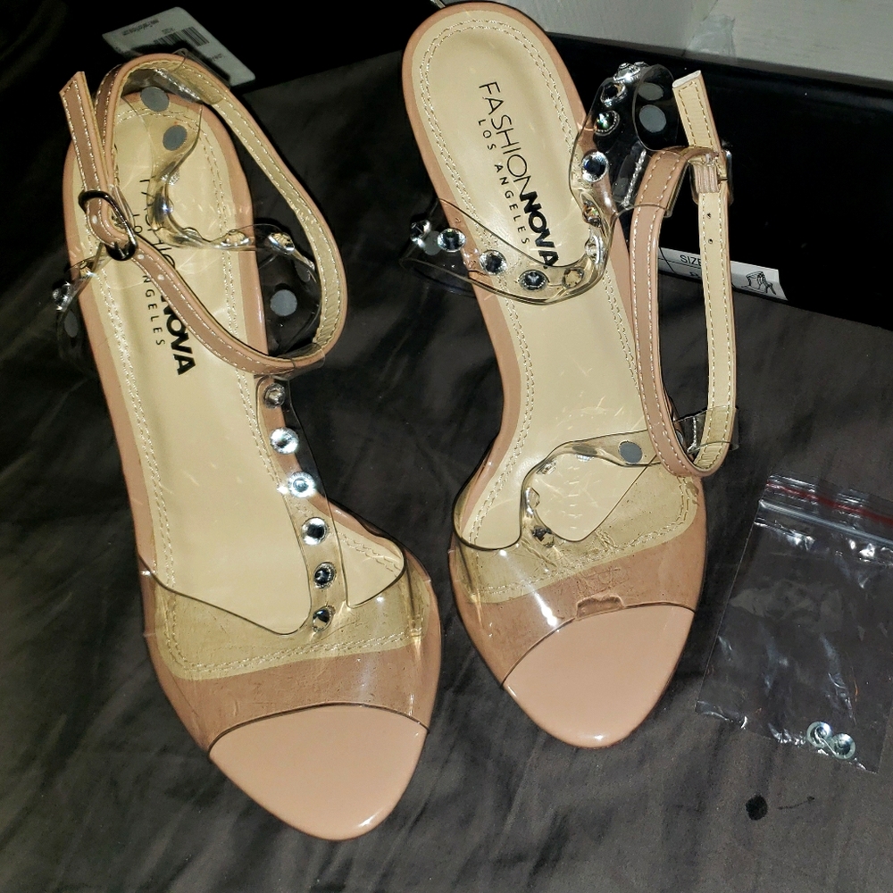 Open toe heels.